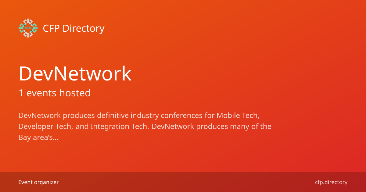 DevNetwork - Organization Profile